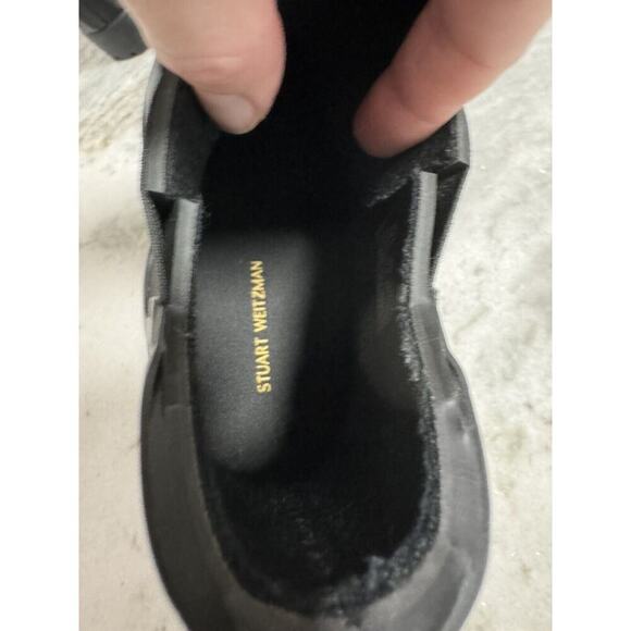 Stuart Weitzman Black Rubber Chelsea Boots Booties Size 8B - Picture 9 of 10